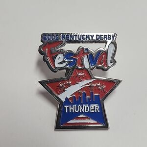 Vintage 2002 Kentucky Derby Festival Thunder Over Louisville Metal Pin EUC 1.5"